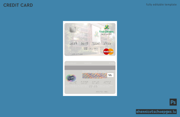 Beispielvorschau der Mastercard der First Citizens Bank von Trinidad und Tobago